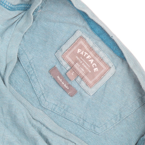 FatFace Men’s Blue Cotton Crew Neck Short Sleeve T-Shirt Size L