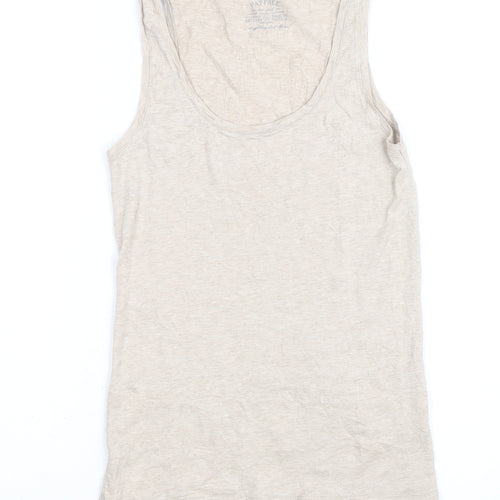 FatFace Women’s Beige Cotton Modal Tank Top Size 10