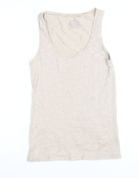 FatFace Women’s Beige Cotton Modal Tank Top Size 10