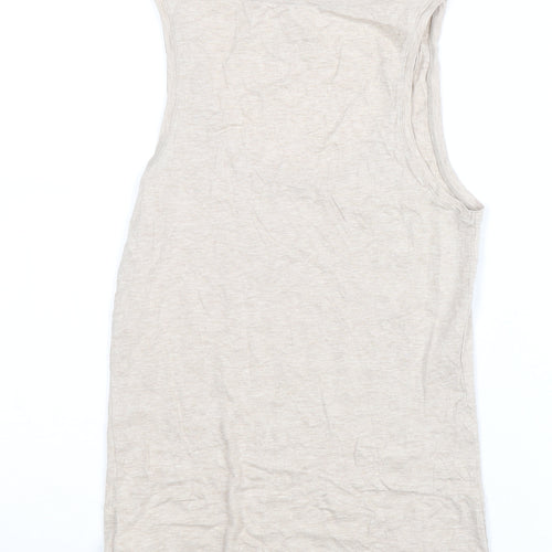 FatFace Women’s Beige Cotton Modal Tank Top Size 10