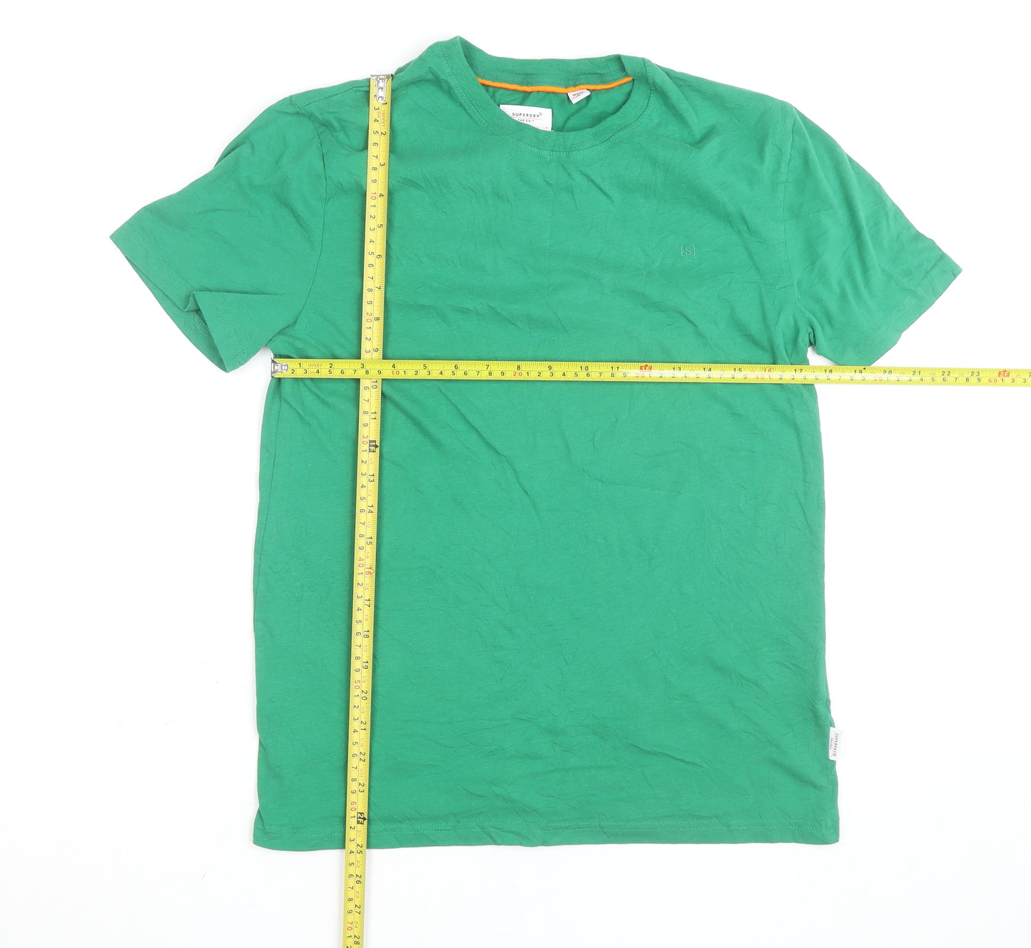 Superdry Men's Green Short Sleeve Crew Neck Cotton T-Shirt M