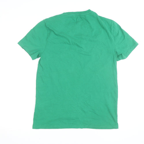 Superdry Men's Green Short Sleeve Crew Neck Cotton T-Shirt M