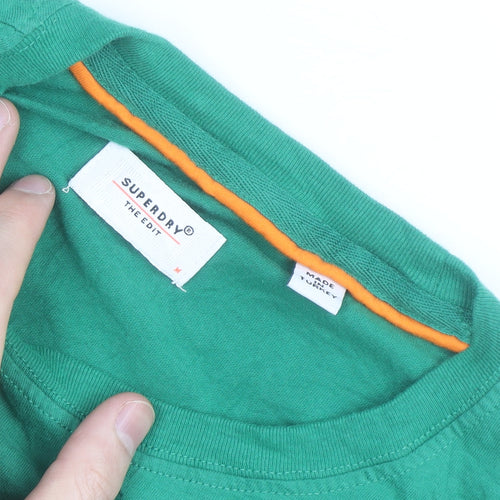 Superdry Men's Green Short Sleeve Crew Neck Cotton T-Shirt M