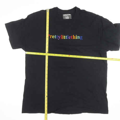 Prettylittlething Womens Black L Basic Cotton T-Shirt