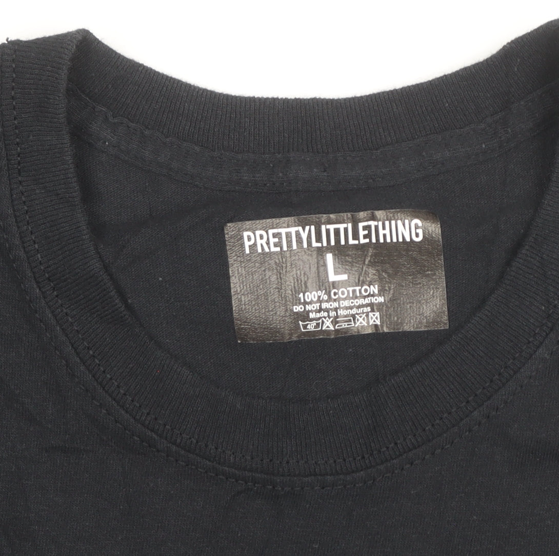 Prettylittlething Womens Black L Basic Cotton T-Shirt
