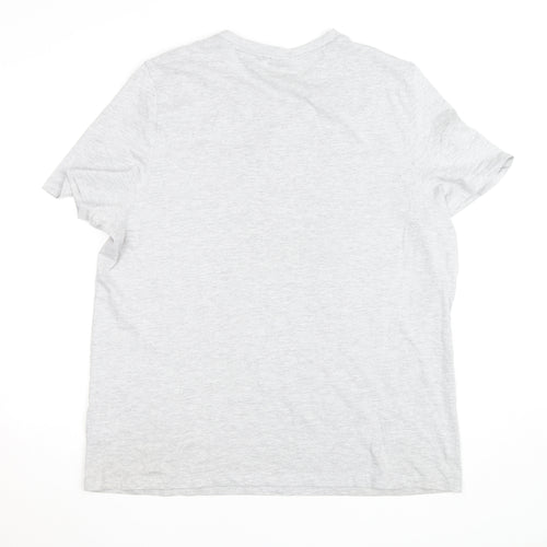 Slazenger Men's Grey V-Neck Short Sleeve Cotton T-Shirt XL