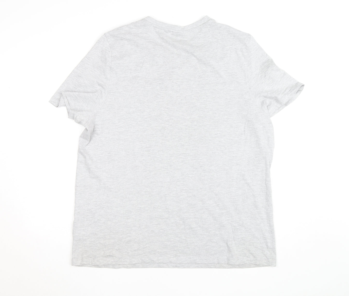 Slazenger Men's Grey V-Neck Short Sleeve Cotton T-Shirt XL