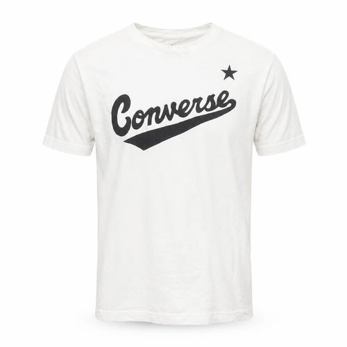 Converse Teens White Cotton Logo Short Sleeve Crew Neck T-Shirt L
