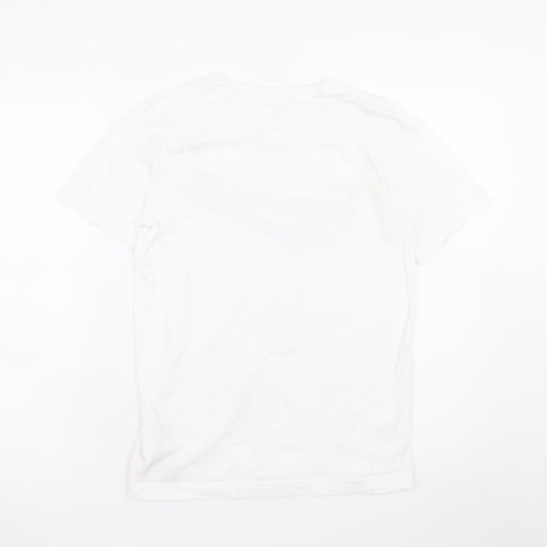 Converse Teens White Cotton Logo Short Sleeve Crew Neck T-Shirt L