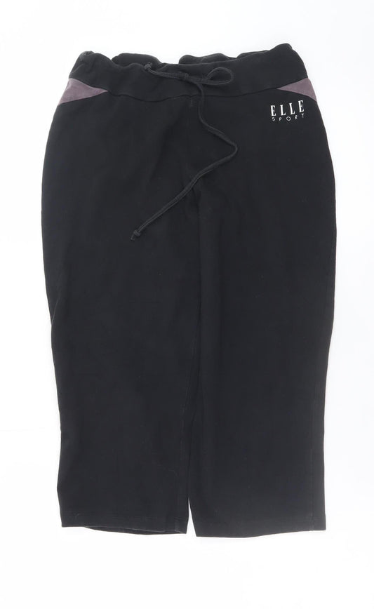ELLE Sport Women's Black Bermuda Shorts Size 12 Stretch Activewear