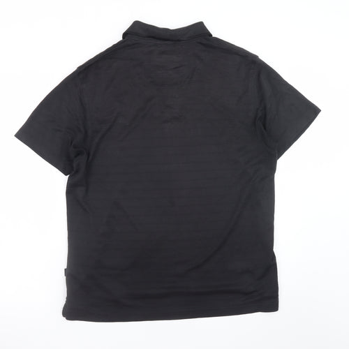 Stone Bay Golf Men's Black Short Sleeve Polo Shirt Size M