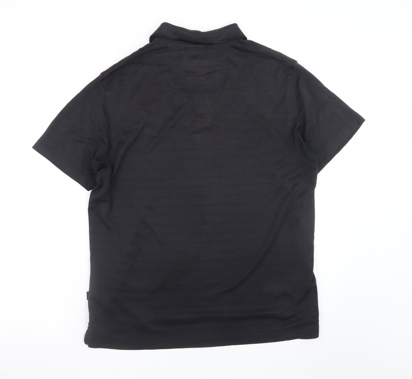 Stone Bay Golf Men's Black Short Sleeve Polo Shirt Size M