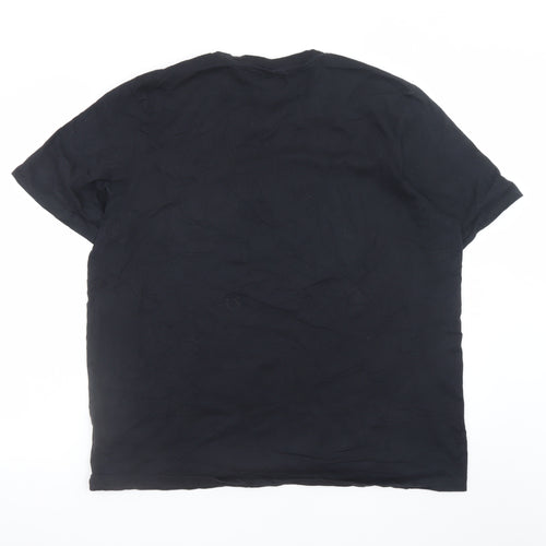 Adidas Men’s Black XL Trefoil Logo Cotton Crew Neck T-Shirt