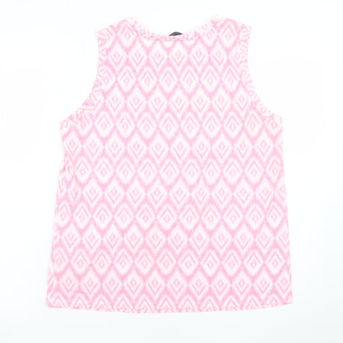 Marks and Spencer Women’s Pink Geometric Sleeveless Tank Top Size 12