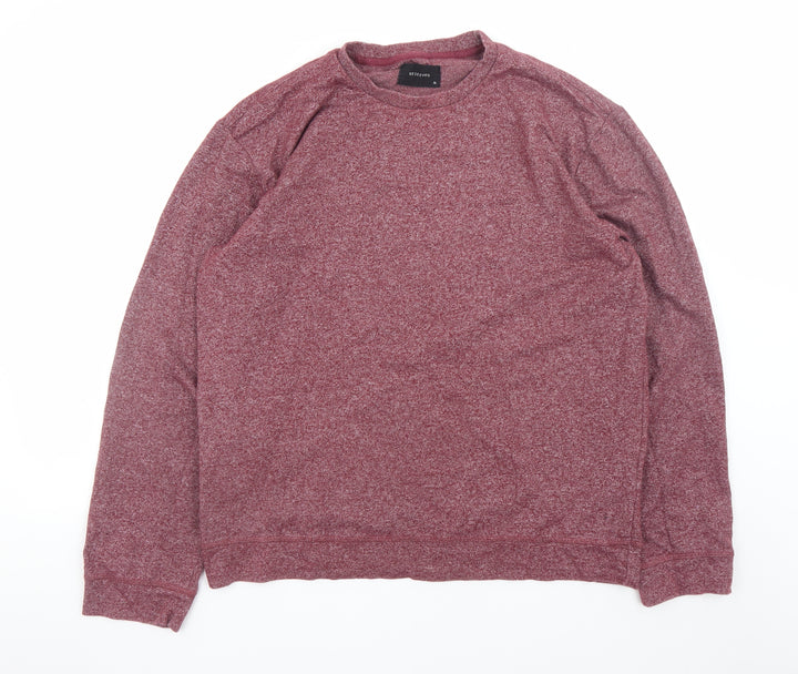 Reserved Men’s Red Long Sleeve Crew Neck Cotton Blend XL T-Shirt