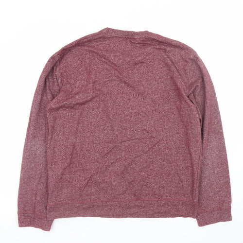 Reserved Men’s Red Long Sleeve Crew Neck Cotton Blend XL T-Shirt