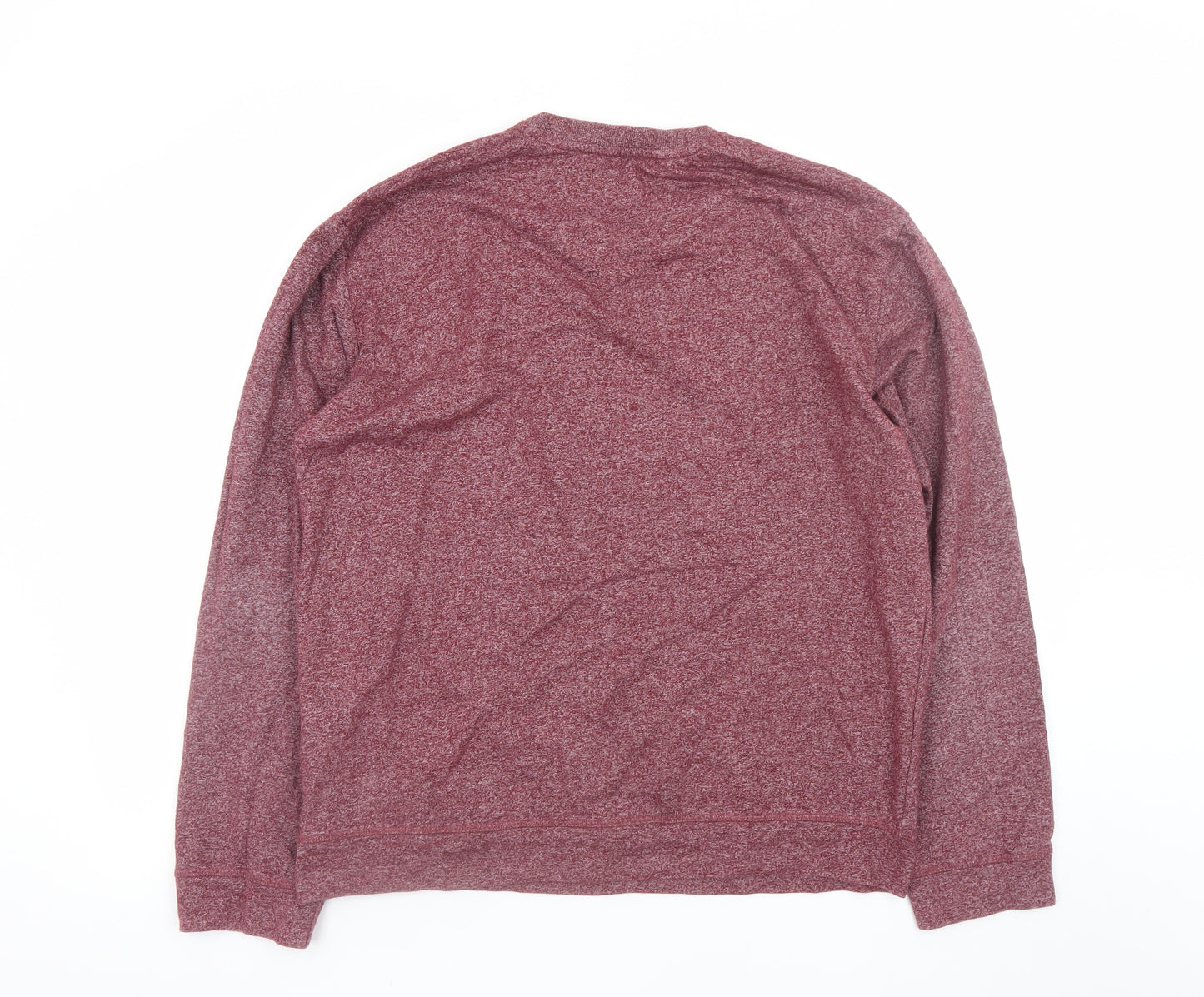 Reserved Men’s Red Long Sleeve Crew Neck Cotton Blend XL T-Shirt