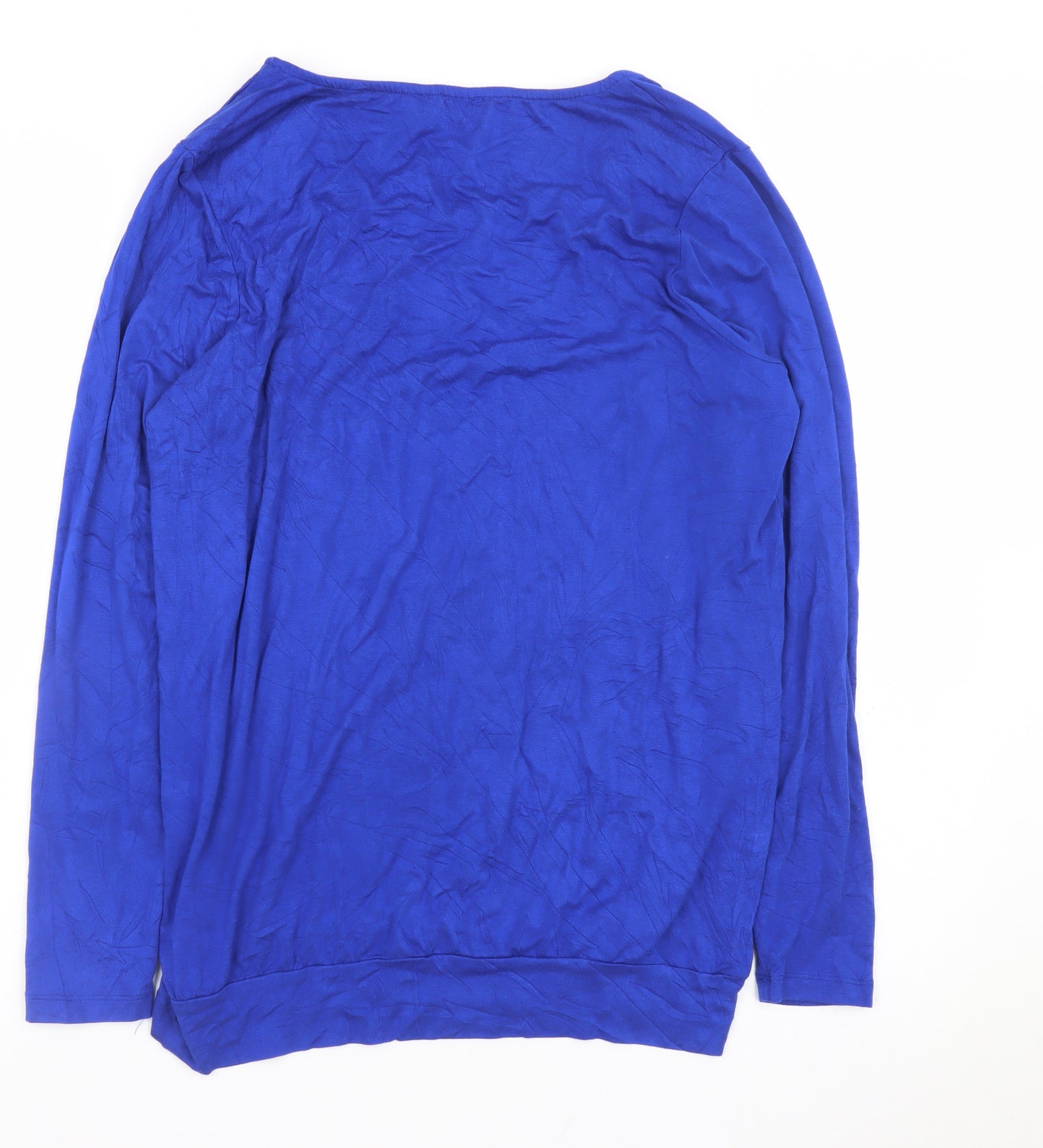 Wallis Women's Blue Long Sleeve Stretch Jersey Blouse Size S