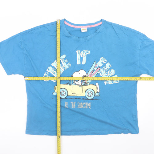 George Women Blue Snoopy Graphic T-Shirt Nightshirt Size 16-18