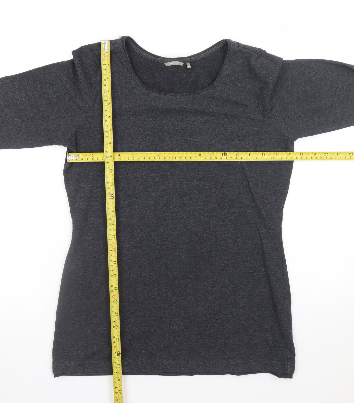 Sandwich Womens Grey Long Sleeve Jersey Top Size M