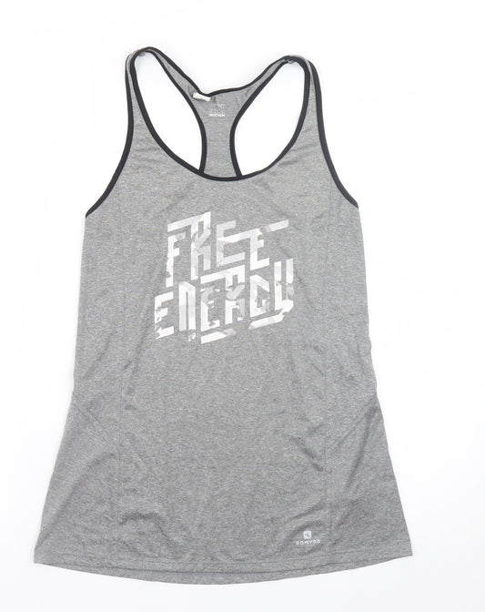 Decathlon Men’s Grey Sleeveless Free Energy Sports T-Shirt S
