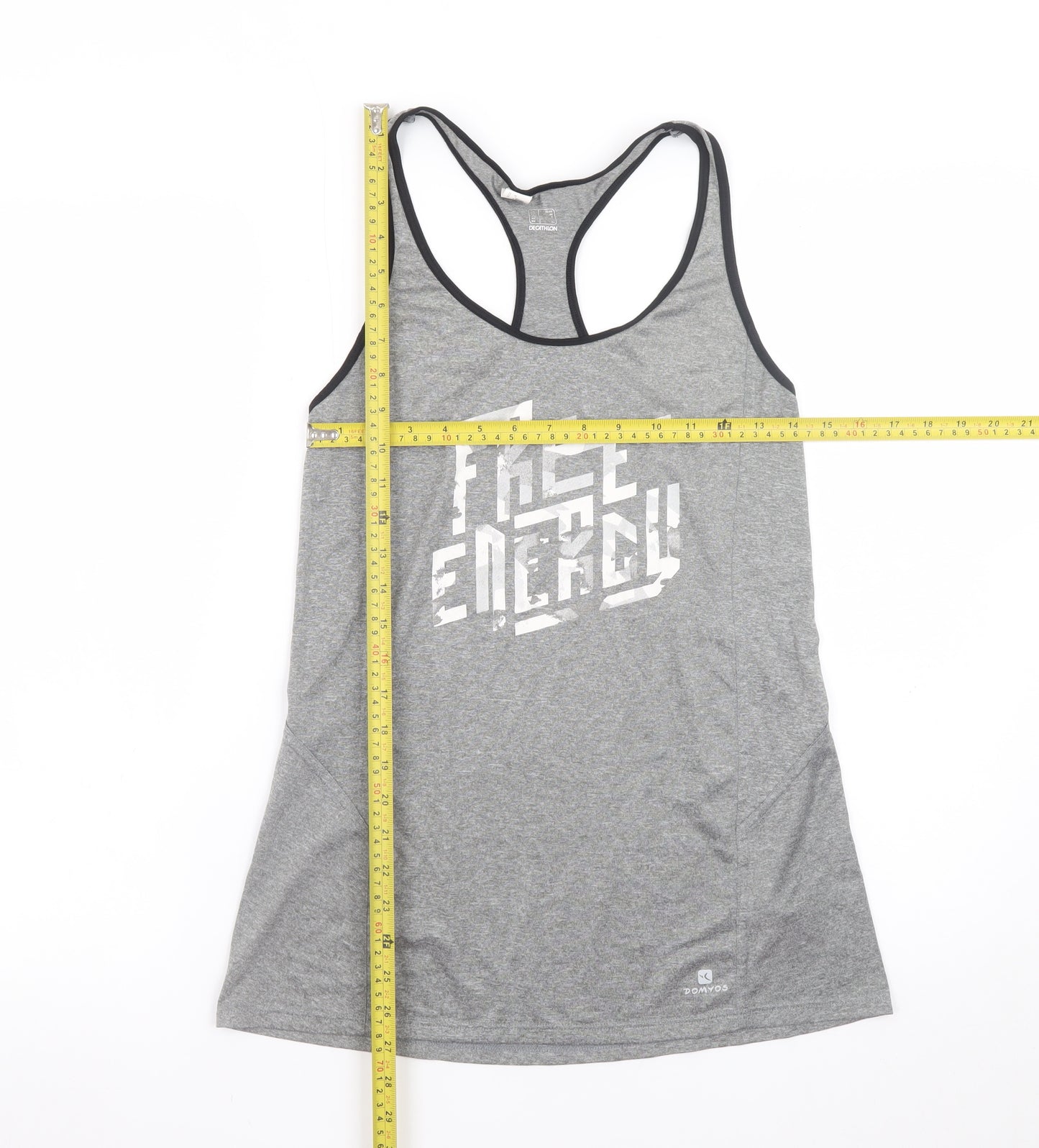 Decathlon Men’s Grey Sleeveless Free Energy Sports T-Shirt S