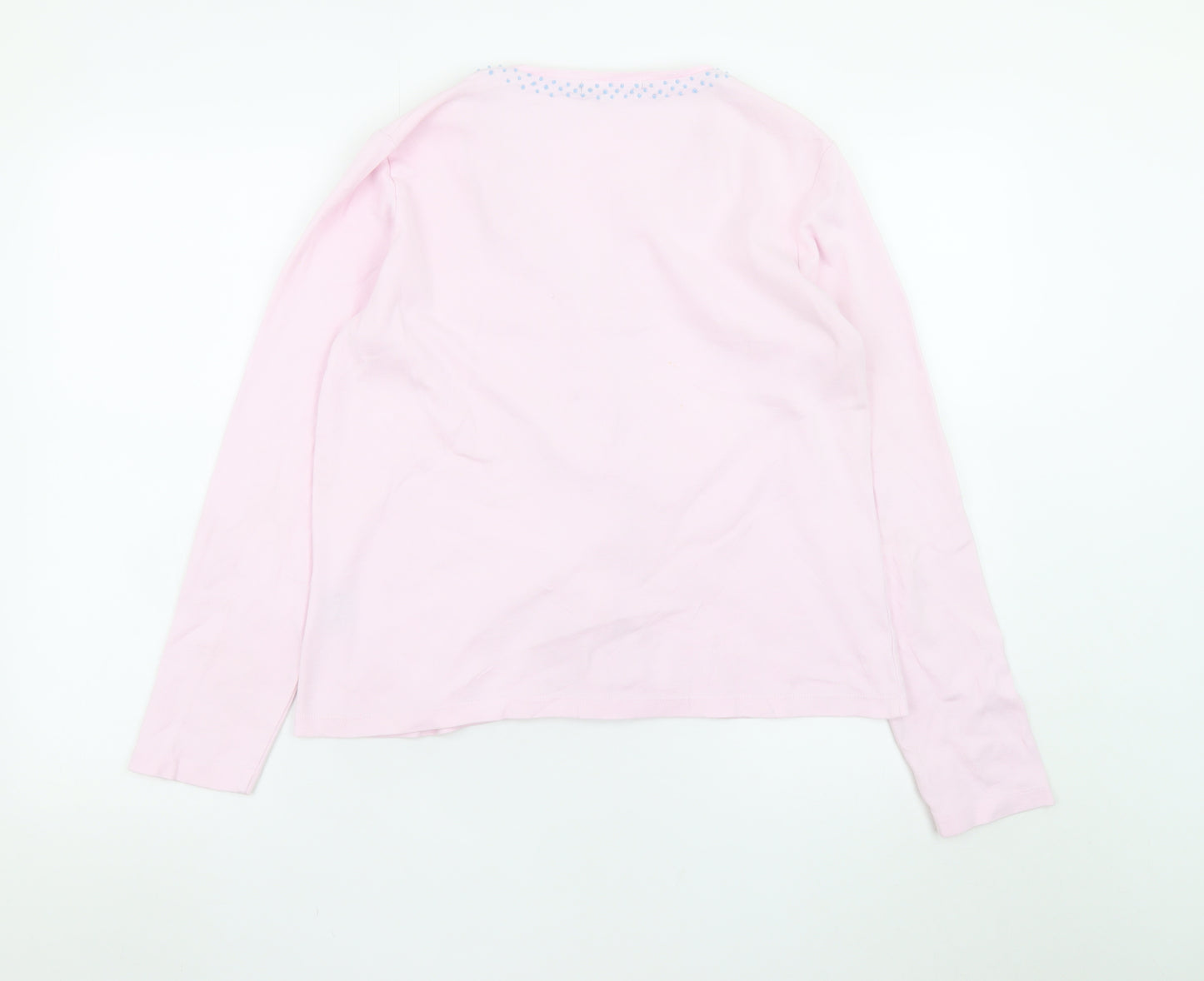 Boden Women Pink Cotton Button-Up Long Sleeve Top L