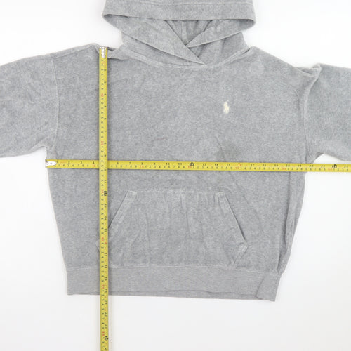Polo Ralph Lauren Womens Grey Small Pullover Hoodie Cotton Blend