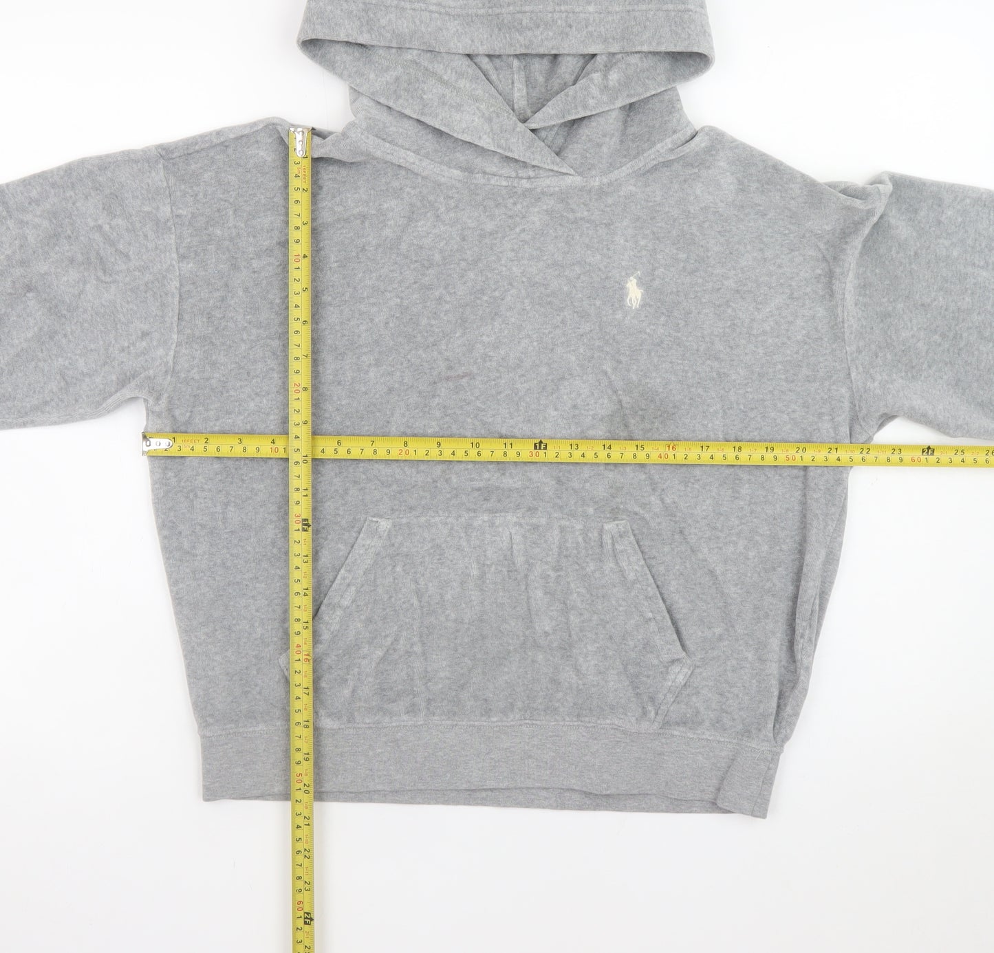 Polo Ralph Lauren Womens Grey Small Pullover Hoodie Cotton Blend