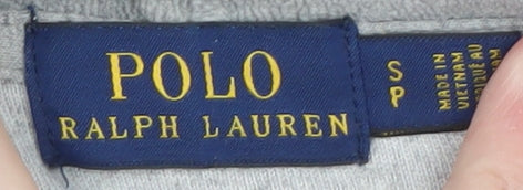 Polo Ralph Lauren Womens Grey Small Pullover Hoodie Cotton Blend