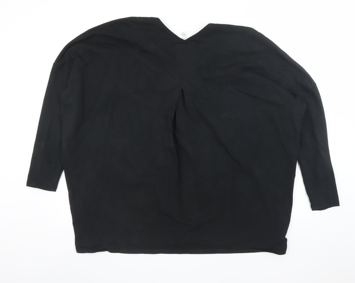 Thought Women's Black V-Neck Long Sleeve Cotton Blouse M