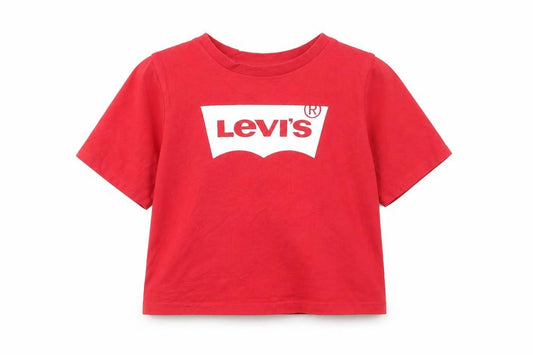 Levi's Girls Red 10 Years Classic Logo Cotton T-Shirt