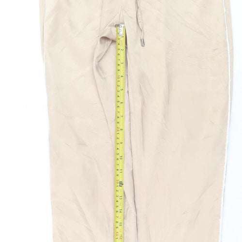 Manière De Voir Women's Beige Jogger Trousers Size 10 Polyester