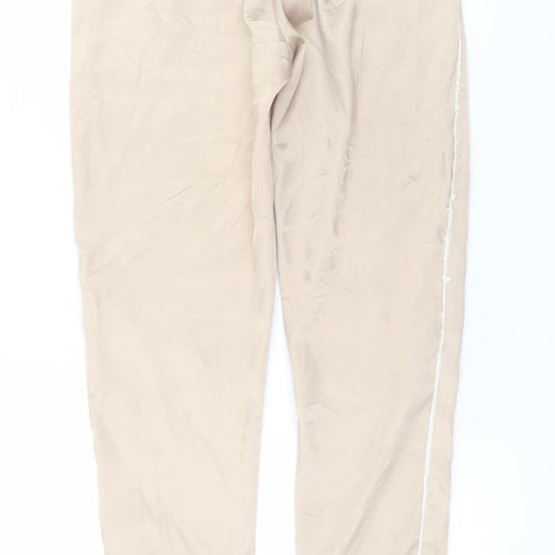Manière De Voir Women's Beige Jogger Trousers Size 10 Polyester