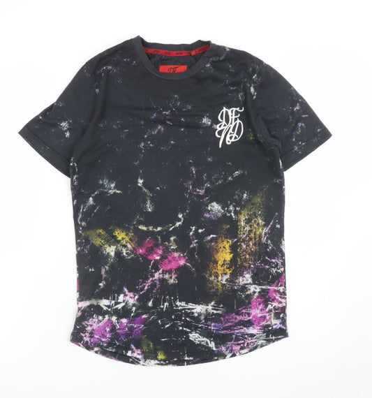 DFND Boys Black Multicoloured Graphic Print T-Shirt 13-14 Years Polyester