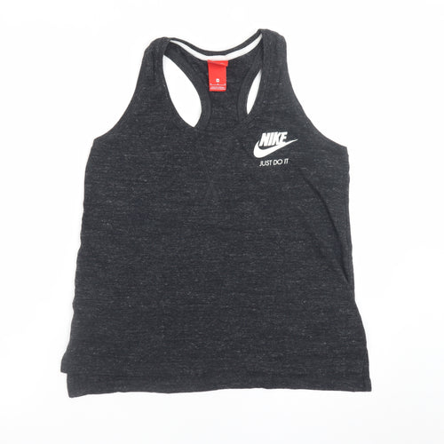 Nike Men's Black Sleeveless Sports T-Shirt M Cotton Blend