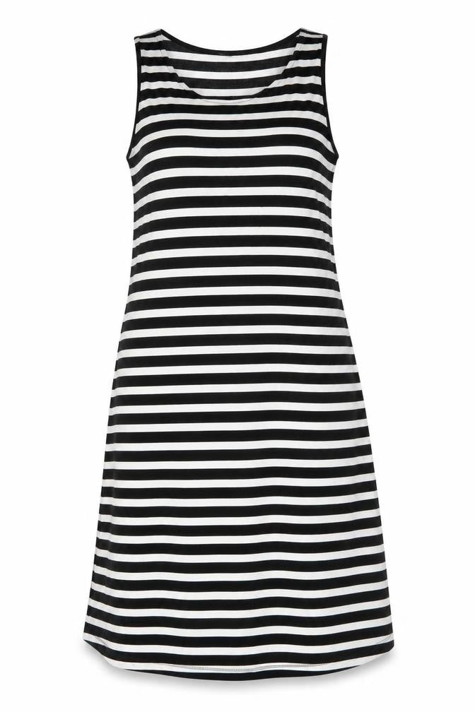 Marks and Spencer Women's Black Striped Tank Dress Size 8