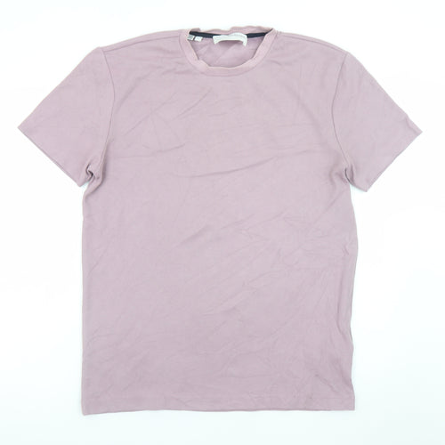 SELECTED HOMME Men's Purple Short Sleeve Crew Neck T-Shirt Size S