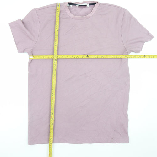 SELECTED HOMME Men's Purple Short Sleeve Crew Neck T-Shirt Size S