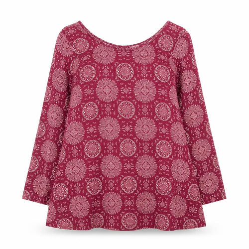 Forever 21 Women Red Bohemian Paisley Shift Dress Size M