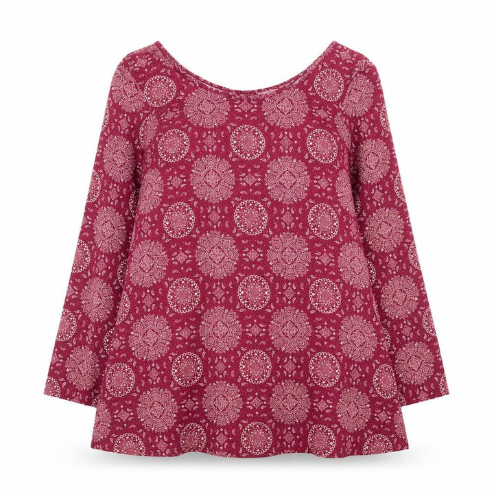 Forever 21 Women Red Bohemian Paisley Shift Dress Size M