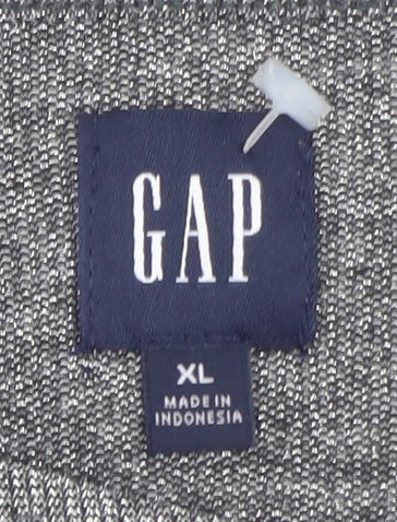 GAP Women Grey Boat Neck Long Sleeve Knit Top Size XL