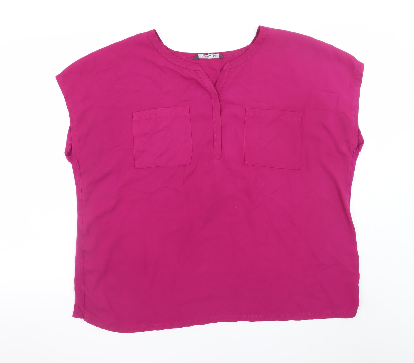 Bonmarché Women’s Pink Sleeveless V-Neck Blouse Size 22