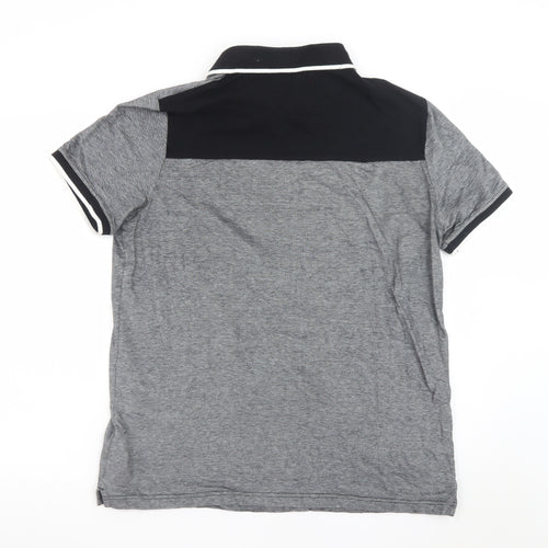 Guess Men's Grey Cotton Polo Shirt Size L Regular Fit
