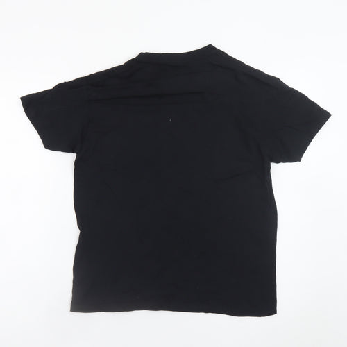 UFC Women's Black Short Sleeve T-Shirt Size S Cotton Sports Top