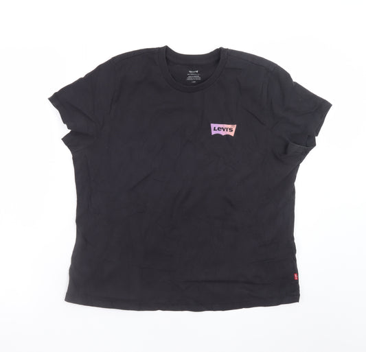 Levi's Men's Black Graphic Cotton Crew Neck T-Shirt Size L