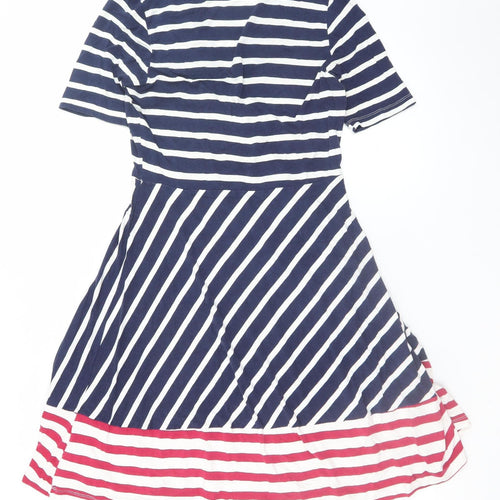 ASOS Women’s Multicoloured Stripe Wrap Dress Size 12