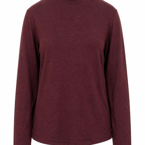 A.L.E. Women’s Burgundy Long Sleeve Roll Neck Jersey Top Size L