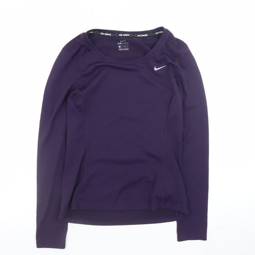 Nike Women Purple Dri-FIT Long Sleeve Running Top XS