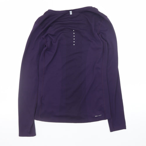 Nike Women Purple Dri-FIT Long Sleeve Running Top XS